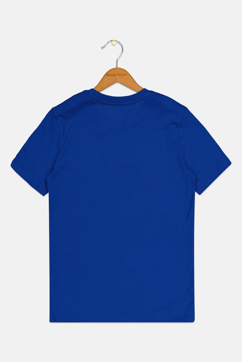 PUMA Kids Boy Sportswear Fit Short Sleeve Outdoor T-Shirt, Blue - Image 2